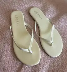 white flip flops