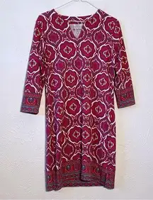 Coolibar Oceanside Tunic Dress UPF 50+ Sun Protection Cotton Bamboo Stretch SZ S