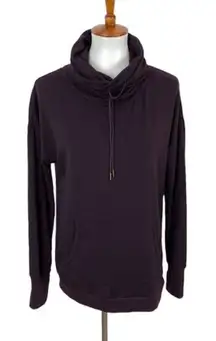 Onzie Flow Open Back Funnel Neck Sweatshirt Womens One Size Maroon Athleisure