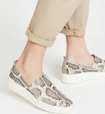 Vince Saxon 2 Slip On Sneakers Flats Snakeskin Python Leather Size 7 Women's