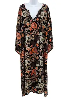 Roller Rabbit  Rowen Maxi Dress Taos Floral Printed Oversized Dress Cover Up