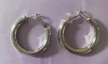 Silver Plated Chunky Hoop Earrings 