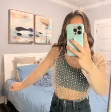Pearl See-Through Top