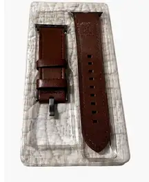 Leather Replacement Watch Band 45mm 44mm Brown Strap/Smart / Traditional Watches