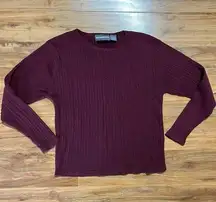 Vintage Maurice’s Crewneck Sweater Women’s Large Maroon Y2K‎