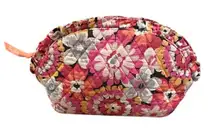 Vera Bradley Pixie Blooms Large Floral Cosmetic Bag 12.5" x 7" x 3.25"
