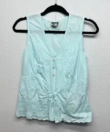 Columbia Eyelet Cottagecore Lightweight Beach Coastal Cowgirl Womens Size Small