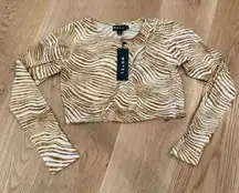 Motel Rocks Heloise Crop Top in Desert Terrain Tan