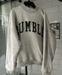 Gray RUMBLE BOXING Mock Neck Sweatshirt Size L