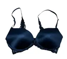 NWT Fredericks of Hollywood Julieta Black & Cream Lace Push Up Bra Size 32D