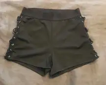 Lace Up Mini Shorts