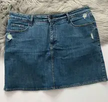 Old Navy Lightly Distressed Denim Skirt