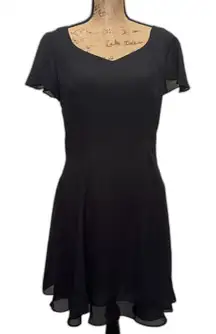 Vintage 90s Onyx Nite Little Black Dress Mini Fit & Flare‎ Classic Hoco Size 10