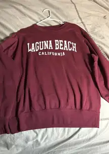 small maroon Laguna Beach crewnwck