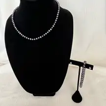 Freshwater Dyed Pearl Set-14k Gold Posts and Clasp- Necklace, Bracelet and Studs