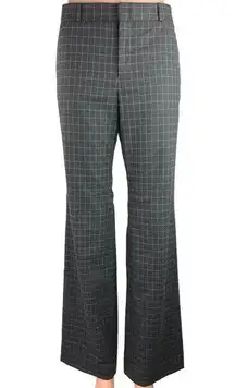 Banana Republic  Logan Women's Gray Checked High Rise Stretch Flared Pants Size 8