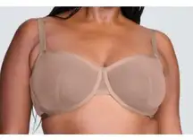 Cuup The Balconette Mesh Bra Taupe Lingerie Womens 34F