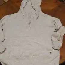 Jones New York Light Gray Half-Zip Hoodie