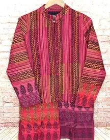 Rara Avis Long Line Aplef Mixed Quilted Jacket