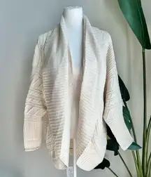 Derek Heart Cream Knitted Cardigan 2X