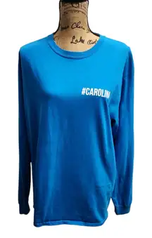 Gildan Carolina Long Sleeve T-Shirt Graphic Tee Casual‎ Top Large