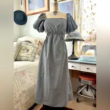 Love Ady Black and White Gingham Cut-Out Dress