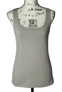 H&M Neutral Silky Tank Top | Size M | Fitted Stretch Sleeveless