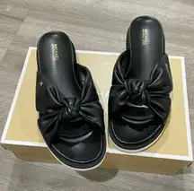 Black Michael Kors Slide Sandals