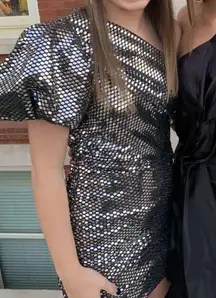 Silver Sequin Dress