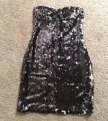 Fredericks Of Hollywood Black Sequin dress. Small 