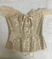 Gold Lace Up Corset