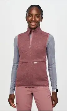 FIGS Maeve Pink On-Shift Sweater Knit Vest Nurse Uniform Medical Women's size XS