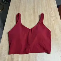 Offline by Aerie Red Women's Cropped Athletic Active Workout Bra Top XLarge EUC