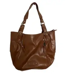 NINE WEST Brown Leather Handbag/Satchel