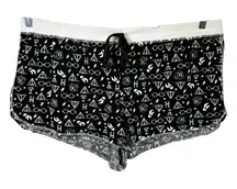 Harry Potter Plus Size 4X Sleep Shorts Black White Pocket Pull On Elastic 1780