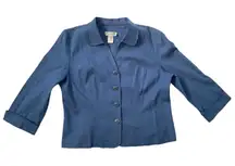 55% LINEN 46% RAYON‎ MISS DORBY PETITE BLAZER JACKET