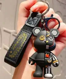 Mechanical Teddy Bear Keychain Bag Charm Purse Charm