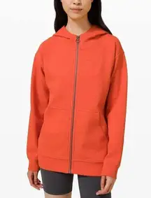 LULULEMON All Yours Zip Hoodie Sz 6 orange