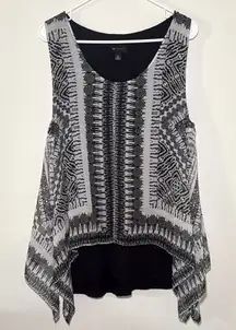 AB Studio Women’s Black Gray Sleeveless Tank Size‎ XL