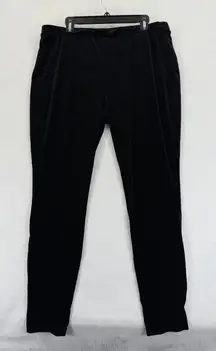 Chico's Easywear Velvet Pants Black Women's Size‎ 3 US XL Elastic Waist Pull On