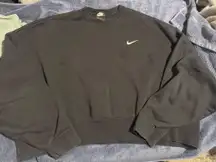 Nike Cropped Sweatshirt Crewneck Black