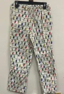 Hanna Andersson women’s XS flannel 100% cotton Christmas light PJ pants #751
