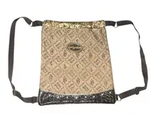 Beige and Brown Drawstring Baby Phat Backpack