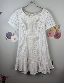 HD in Paris from Anthropologie White Georgia Eyelet Dress - Size - 4P