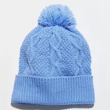 Urban Outfitters Demi Cable Knit Pom Beanie NWT - Blue