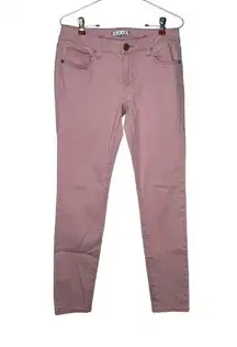 CAbi Women's Jeans Stretch Curvy Mid-Rise Skinny Pockets Casual Denim Pink Sz. 4