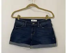 Vineyard Vines Womens Cuffed Denim Jean Shorts Medium Dark Wash Size 2