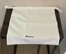 Lululemon White Drawstring Dust Bag