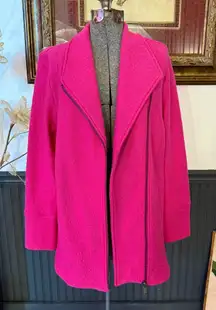 Nicole Miller Barbie Pink Wool Blend Blazer Style Coat ~ Size Medium 🧡🍄
