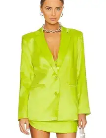 Retrofete SER.O.YA MOTLEE SILK BLAZER NEON LIME- SIZE XS